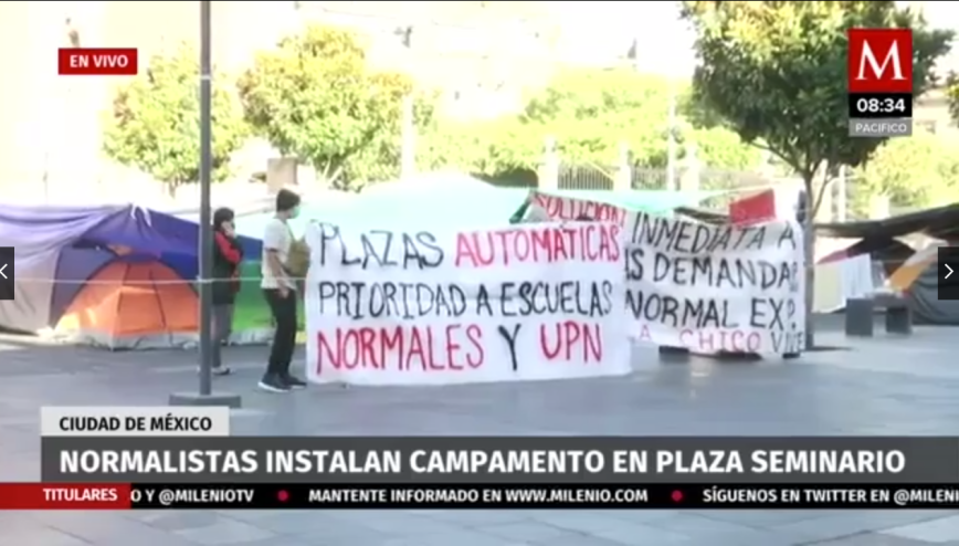 Coordinación de Estudiantes de UPN y Normales de Chiapas, exige solución a sus demandas.