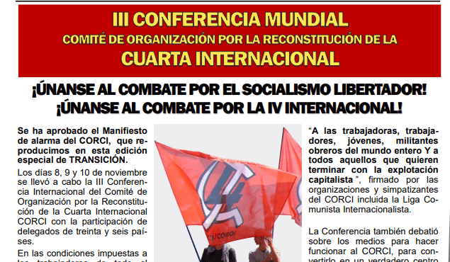 Manifiesto de alarma del CORCI
