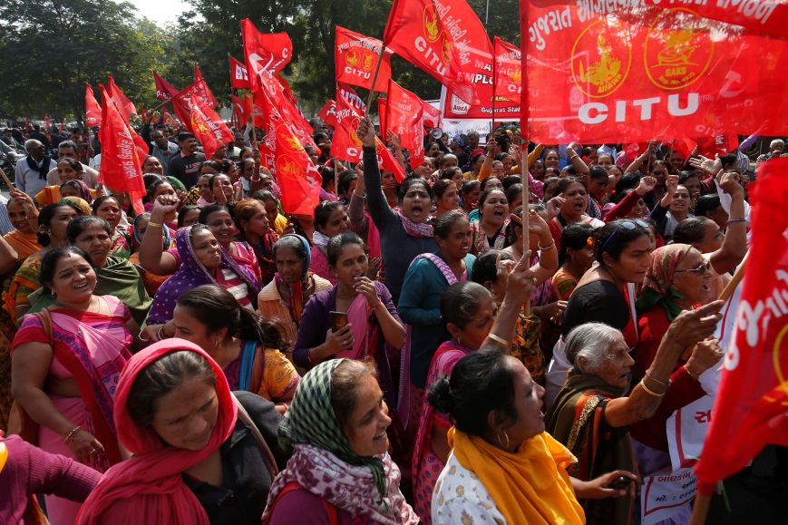 India: 250 millones de trabajadores en huelga
