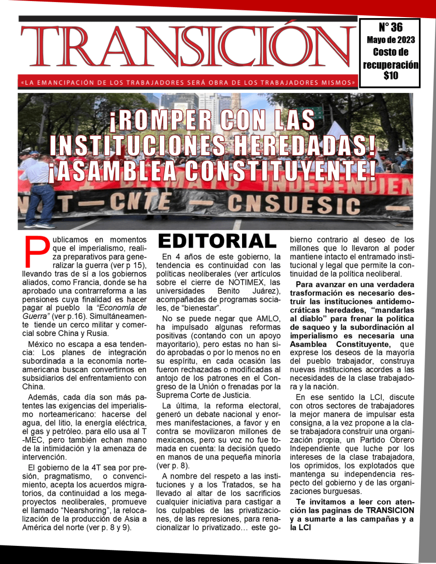 Transición 37 ¡ya en circulación!