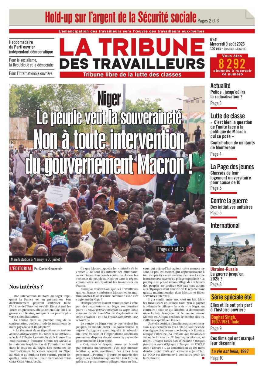 NIGER: ¿qué actitud deben adoptar los trabajadores franceses?