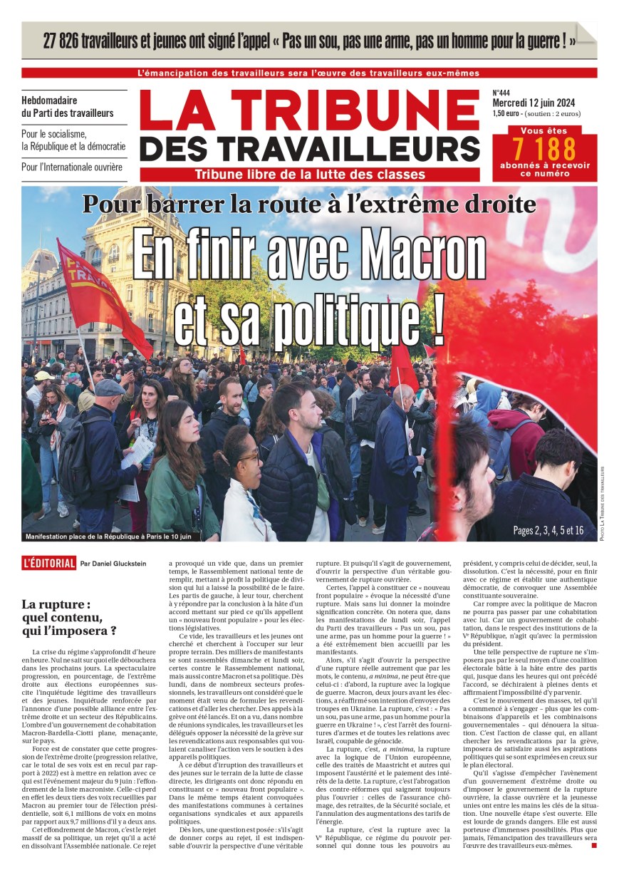 Después de las elecciones europeas: La ruptura: ¿Cuál va a ser el contenido y quién lo va a imponer?