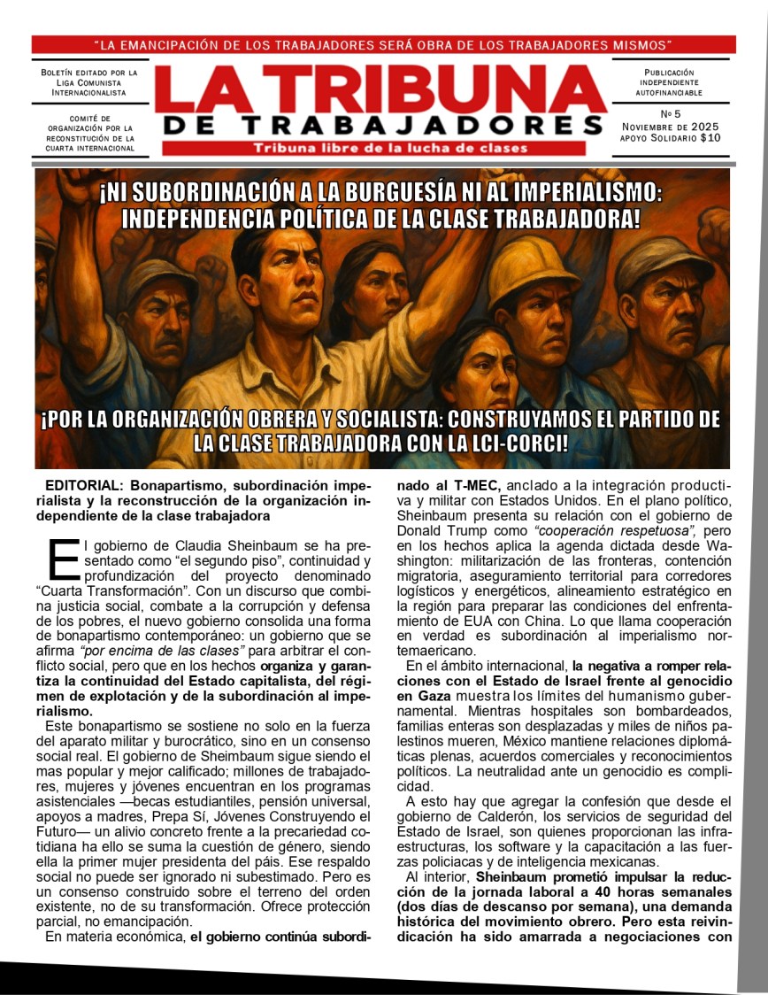 Nuevo número de Tribuna de Trabajadores #5