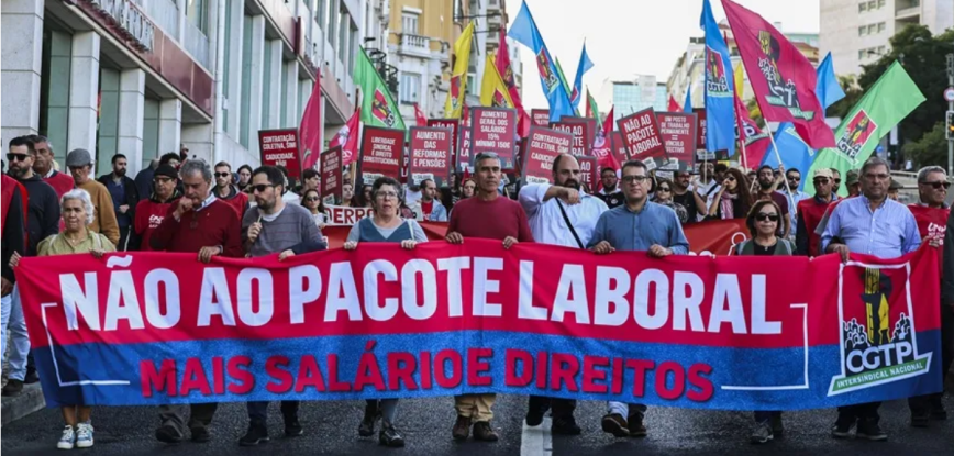 Portugal: A pesar de la división, los trabajadores exigen el retiro de la ley del Trabajo.