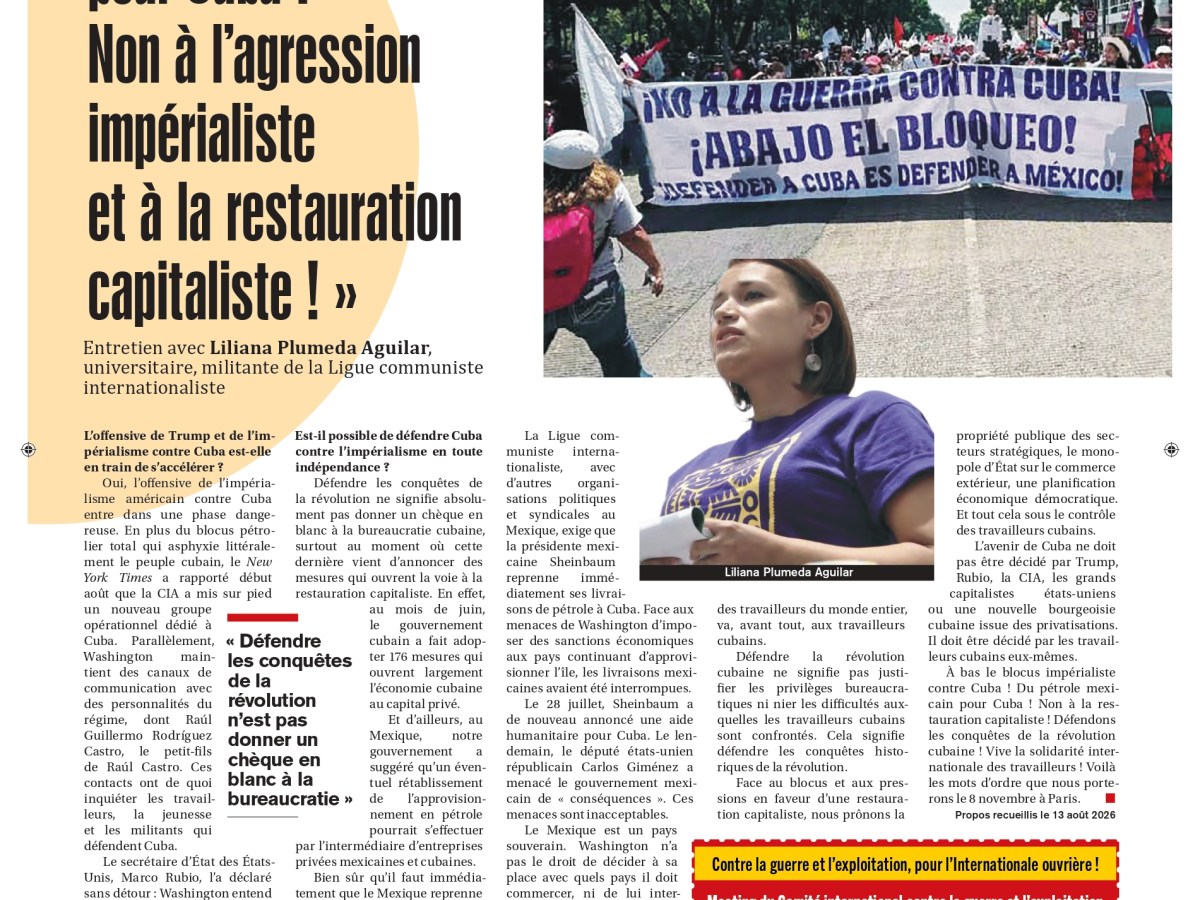 Cuba: ¡No a la agresión imperialista ni a la restauración capitalista